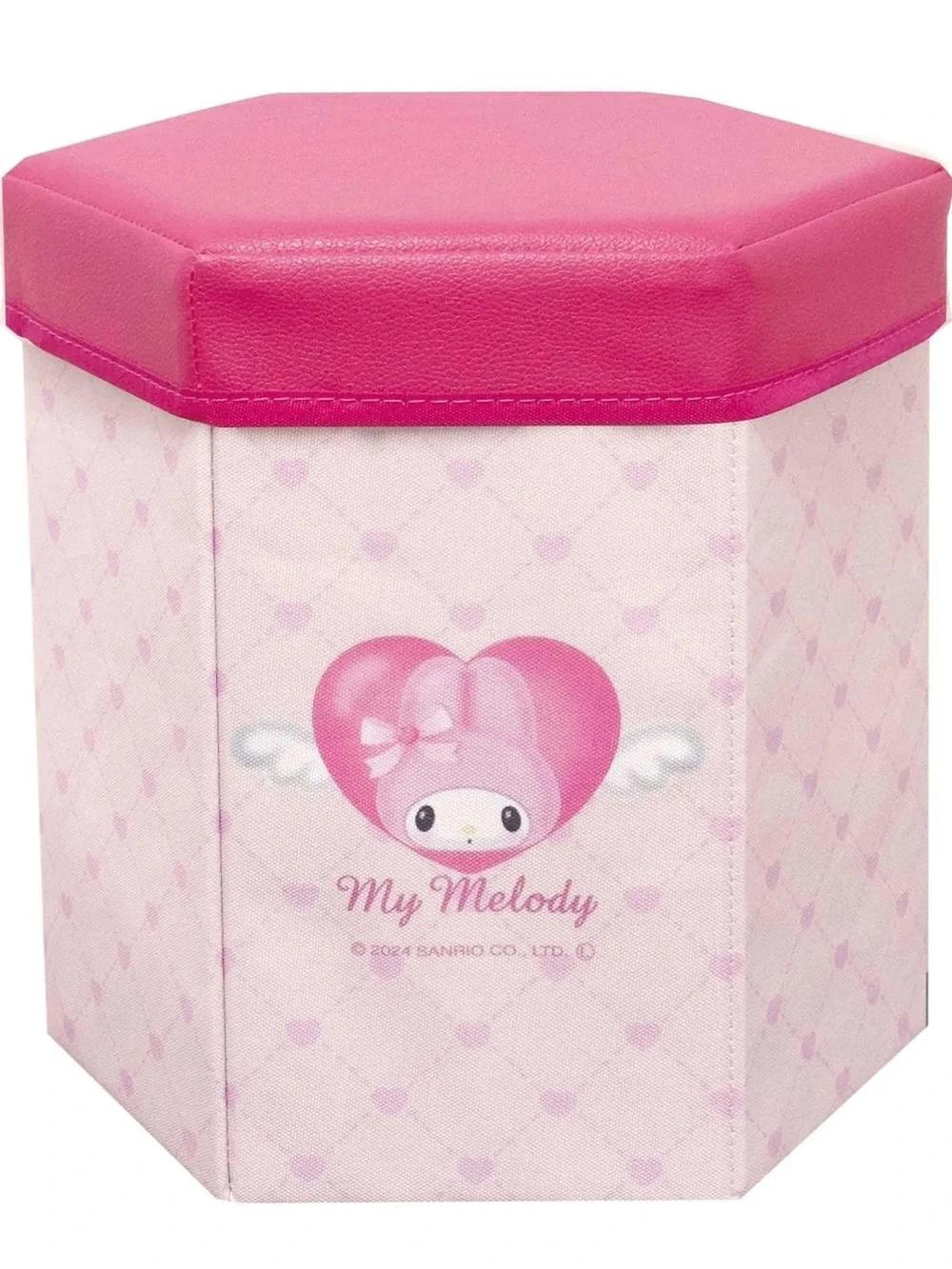 My Melody Pink Angel Folding Toy Storage Stool Chair Japan Exclusive NWT